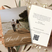 Mariage de code QR photo de script moderne