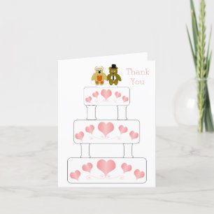 Carte De Remerciements Mariage de conception de gâteau mariage