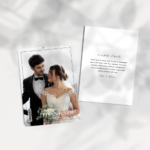 Carte De Remerciements Mariage de couverture de magazine minimaliste