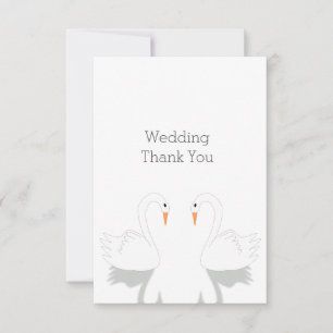 Carte De Remerciements Mariage de design Swans