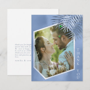 Carte De Remerciements Mariage de feuille de palme luxuriante photo Winds
