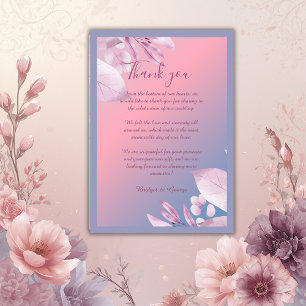 Carte De Remerciements Mariage de fleurs de cerisier pastel