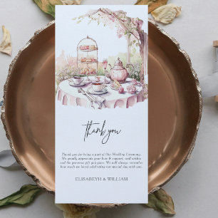 Carte De Remerciements Mariage de jardin d'aquarelle