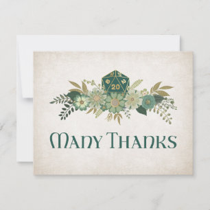 Carte De Remerciements Mariage de jeu de dés RPG