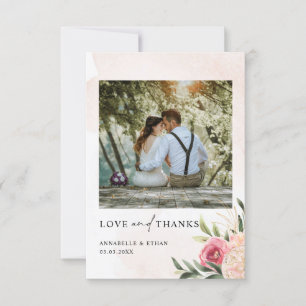 Carte de remerciements Mariage de la fleur de pivo