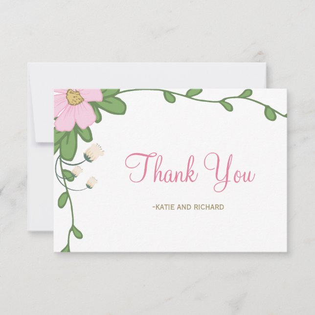 Carte de remerciements Mariage de la tourbière (Devant)