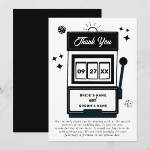 Carte De Remerciements Mariage de machine à sous Las Vegas Destination Ca