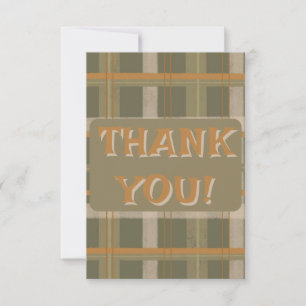 Carte De Remerciements Mariage de motif tartan celtique écossais