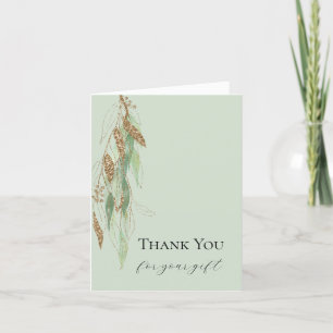 Carte De Remerciements Mariage de Parties scintillant Glitzy Eucalyptus o
