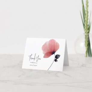 Carte De Remerciements Mariage de puces d'aquarelle moderne