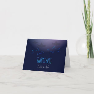 Carte De Remerciements Mariage de requin bleu