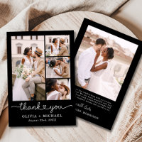 Mariage de script Black Four Photo Collage