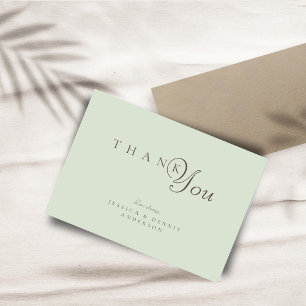 Carte De Remerciements Mariage de script de typographie minimaliste éléga