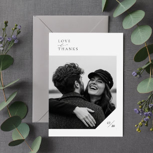 Carte De Remerciements Mariage de script minimaliste