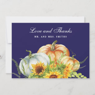 Carte de remerciements Mariage de tournesol Citrou