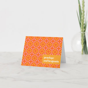 Carte De Remerciements Mariage de typographie orange jaune personnalisé