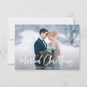 Carte De Remerciements mariage de vacances en typographie moderne faire-p