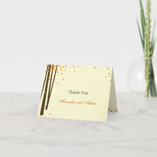 Carte de remerciements Mariage des arbres forestie
