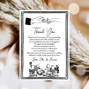 Carte de remerciements Mariage Dessin Dessin Dupli