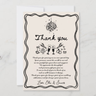 Carte de remerciements Mariage Dessin Dessin Dupli