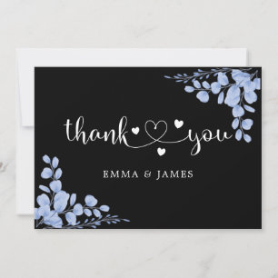 Carte De Remerciements Mariage d'Eucalyptus bleu Dusty
