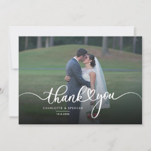 Carte De Remerciements Mariage du jour de mariage avec photo