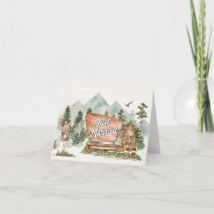 Carte de remerciements Mariage du parc national