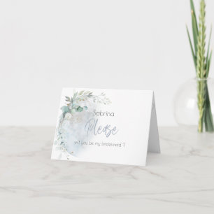 Carte De Remerciements Mariage   Dusty Blue Over the Moon in Love