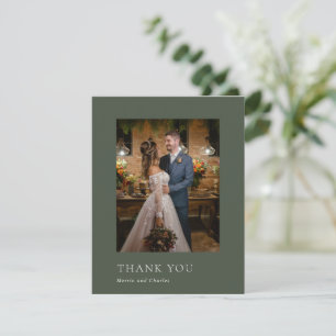 Carte De Remerciements Mariage élégant de Merrin Moss