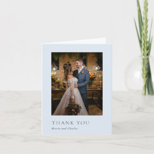 Carte De Remerciements Mariage élégant Merrin Sky