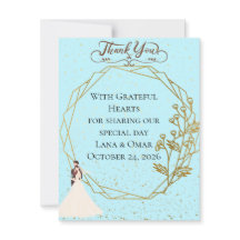 Mariage élégant or géométrique bleu poussiéreux