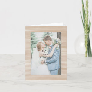 Carte De Remerciements Mariage Élégant Sable Chic Côtier Neutre