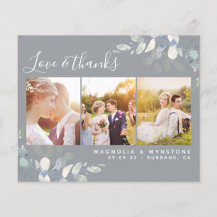 Carte de remerciements Mariage Eucalyptus