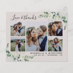 Carte de remerciements Mariage Eucalyptus
