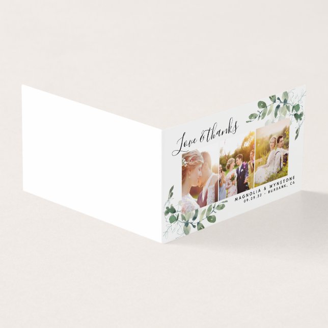 Carte de remerciements Mariage Eucalyptus (Outside)