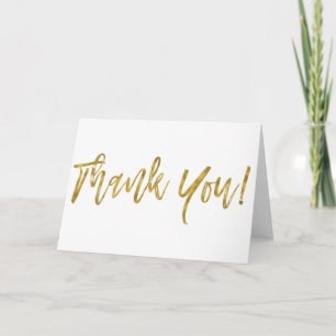 Carte de remerciements Mariage Faux Gold