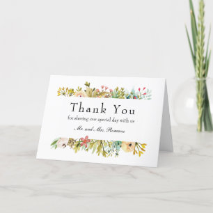 Carte De Remerciements Mariage Fleur sauvage de Mountain Madow