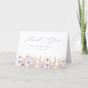 Carte De Remerciements Mariage Fleur sauvage Spring Lilac