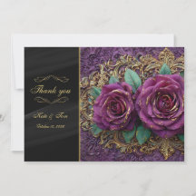 Mariage Fleurs Sombres Violettes Roses Or Foncé Hu