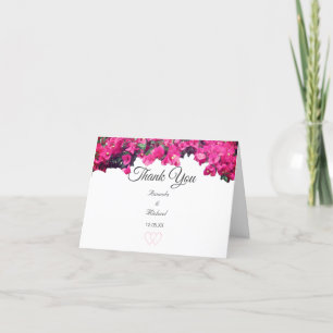 Carte De Remerciements Mariage floral tropical