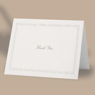 Carte De Remerciements Mariage Formel Élégant Moderne Classique Triple Éc