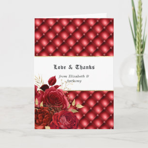 Carte De Remerciements Mariage gothique floral