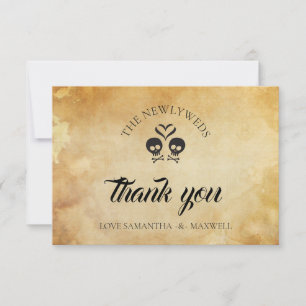 Carte de remerciements Mariage Halloween