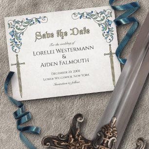 Carte De Remerciements Mariage Imaginaire Swords Gamer