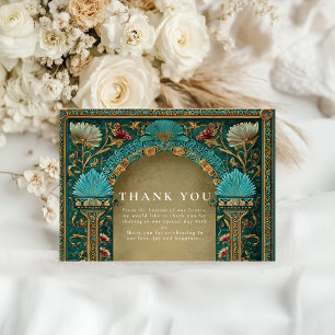 Carte De Remerciements Mariage islamique sous une arche florale
