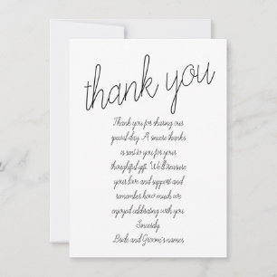 carte de remerciements Mariage "le Mariage"