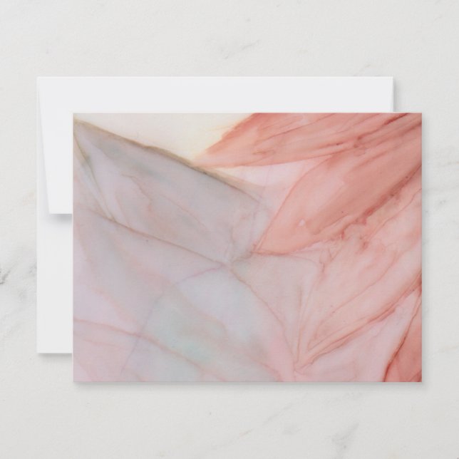 Carte de remerciements mariage Lovely en rose et l (Devant)