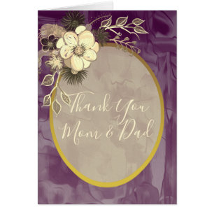 Carte de remerciements Mariage maman et papa