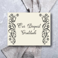 Carte de remerciements Mariage médiéval royal Rose