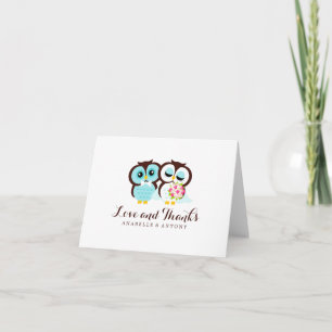 Carte De Remerciements Mariage "Merci" de la mariée et de la champignon